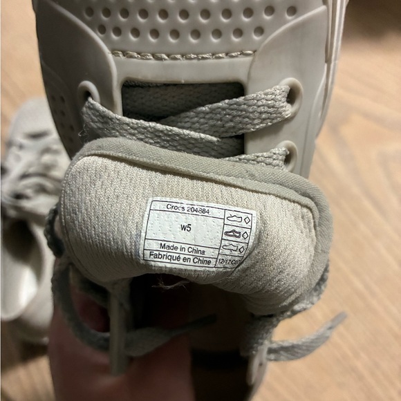 CROCS Women's Gray Perforated Sneakers - Picture 4 of 5